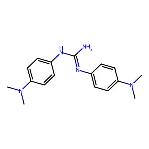 1,2-bis[4-(dimethylamino)phenyl]guanidine structure