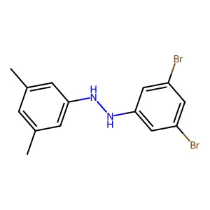 1-(3,5-dibromophenyl)-2-(3,5-dimethylphenyl)hydrazine structure