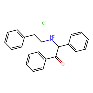 ACETOPHENONE, 2-(PHENETHYLAMINO)-2-PHENYL-, HYDROCHLORIDE structure