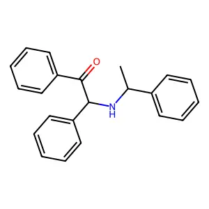1,2-diphenyl-2-(1-phenylethylamino)ethanone structure