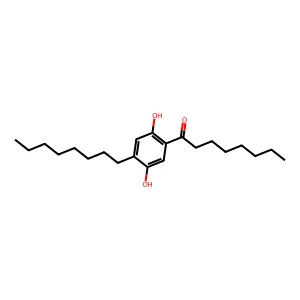 1-(2,5-dihydroxy-4-octylphenyl)octan-1-one structure
