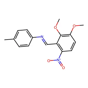 1-(2,3-dimethoxy-6-nitrophenyl)-N-(4-methylphenyl)methanimine structure