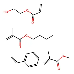 butyl 2-methylprop-2-enoate2-hydroxyethyl prop-2-enoatemethyl 2-methylprop-2-enoatestyrene structure
