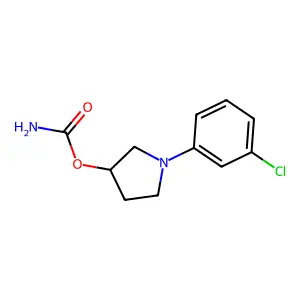1-(3-chlorophenyl)pyrrolidin-3-yl carbamate structure