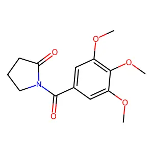 1-(3,4,5-trimethoxybenzoyl)pyrrolidin-2-one structure