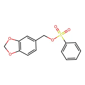 1,3-benzodioxol-5-ylmethyl benzenesulfonate structure