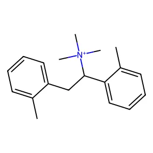 1,2-bis(2-methylphenyl)ethyl-trimethylazanium structure