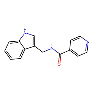 N-(3-Indolylmethyl)isonicotinamide structure