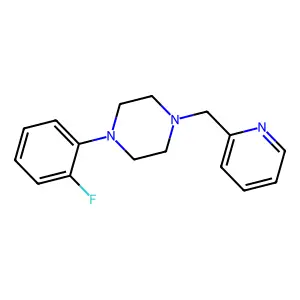 1-(2-fluorophenyl)-4-(pyridin-2-ylmethyl)piperazine structure