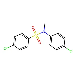 Benzenesulfonanilide, 4,4'-dichloro-N-methyl- structure