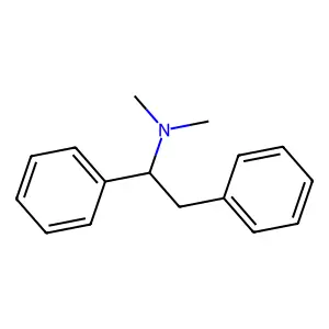 N,N-dimethyl-1,2-diphenylethanamine structure