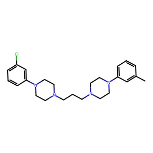 1-(3-chlorophenyl)-4-[3-[4-(3-methylphenyl)piperazin-1-yl]propyl]piperazine structure