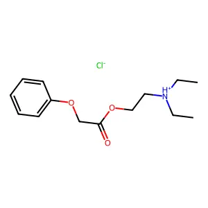 diethyl-[2-(2-phenoxyacetyl)oxyethyl]azanium chloride structure