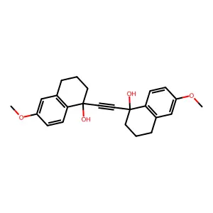 1-[2-(1-hydroxy-6-methoxy-3,4-dihydro-2H-naphthalen-1-yl)ethynyl]-6-methoxy-3,4-dihydro-2H-naphthalen-1-ol structure