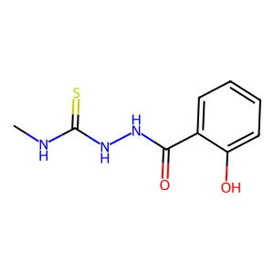 1-[(2-hydroxybenzoyl)amino]-3-methylthiourea structure