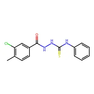 1-[(3-chloro-4-methylbenzoyl)amino]-3-phenylthiourea structure