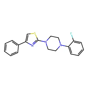 1-(2-fluorophenyl)-4-(4-phenyl-1,3-thiazol-2-yl)piperazine structure