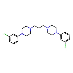 1-(3-chlorophenyl)-4-[3-[4-(3-chlorophenyl)piperazin-1-yl]propyl]piperazine structure