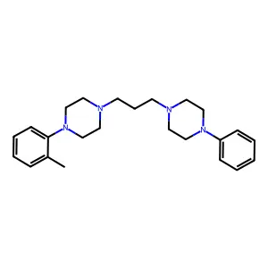 1-(2-methylphenyl)-4-[3-(4-phenylpiperazin-1-yl)propyl]piperazine structure