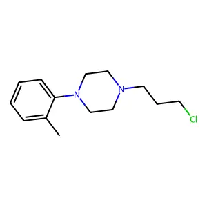 1-(3-chloropropyl)-4-(2-methylphenyl)piperazine structure
