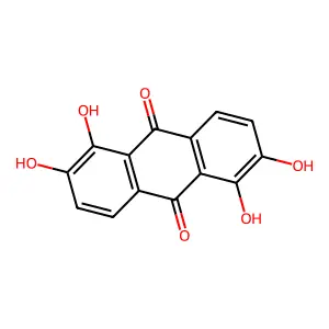 1,2,5,6-Tetrahydroxyanthraquinone structure
