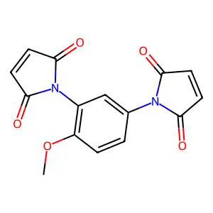 1-[3-(2,5-dioxopyrrol-1-yl)-4-methoxyphenyl]pyrrole-2,5-dione structure
