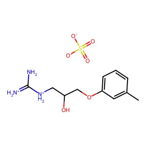 (+-)-(2-Hydroxy-3-(3-methylphenoxy)propyl)guanidine sulfate (2:1) (salt) structure