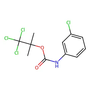 (1,1,1-trichloro-2-methylpropan-2-yl) N-(3-chlorophenyl)carbamate structure