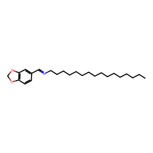 1-(1,3-benzodioxol-5-yl)-N-hexadecylmethanimine structure