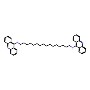 1,16-HEXADECANEDIAMINE, N,N'-BIS(9-ACRIDINYL)- structure