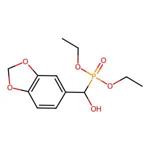 1,3-benzodioxol-5-yl(diethoxyphosphoryl)methanol structure