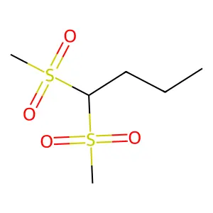 1,1-bis(methylsulfonyl)butane structure
