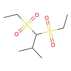 1,1-bis(ethylsulfonyl)-2-methylpropane structure