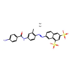 disodium7-[[4-[(4-aminobenzoyl)amino]-2-methylphenyl]diazenyl]naphthalene-1,3-disulfonate structure