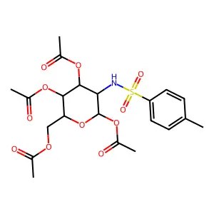 1,3,4,6-tetra-o-acetyl-2-deoxy-2-{[(4-methylphenyl)sulfonyl]amino}hexopyranose structure