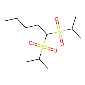 1,1-bis(propan-2-ylsulfonyl)pentane structure