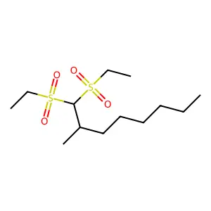 1,1-bis(ethylsulfonyl)-2-methyloctane structure