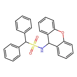 1,1-diphenyl-N-(9H-xanthen-9-yl)methanesulfonamide structure