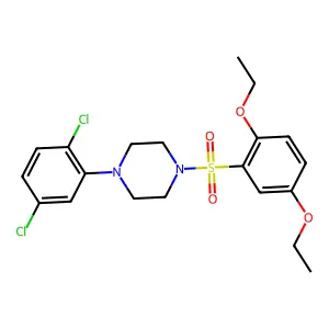 1-(2,5-dichlorophenyl)-4-[(2,5-diethoxyphenyl)sulfonyl]piperazine structure