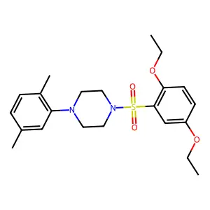 1-[(2,5-diethoxyphenyl)sulfonyl]-4-(2,5-dimethylphenyl)piperazine structure