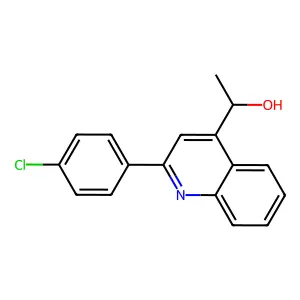 1-[2-(4-chlorophenyl)quinolin-4-yl]ethanol structure
