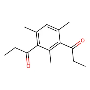 1-(2,4,6-trimethyl-3-propanoylphenyl)propan-1-one structure