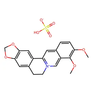 Berberine hydrogen sulphate structure