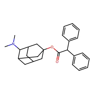 [4-(dimethylamino)-1-adamantyl] 2,2-diphenylacetate structure