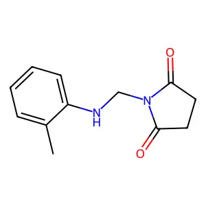 1-[(2-methylanilino)methyl]pyrrolidine-2,5-dione structure