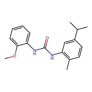 1-(2-methoxyphenyl)-3-(2-methyl-5-propan-2-ylphenyl)urea structure