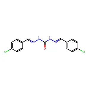 1,3-bis[(4-chlorophenyl)methylideneamino]urea structure