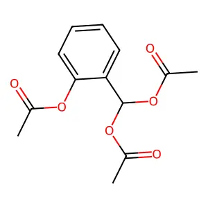 [2-(diacetyloxymethyl)phenyl] acetate structure