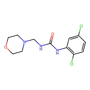 1-(2,5-dichlorophenyl)-3-(morpholin-4-ylmethyl)urea structure