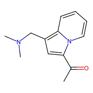 1-[1-[(dimethylamino)methyl]indolizin-3-yl]ethanone structure